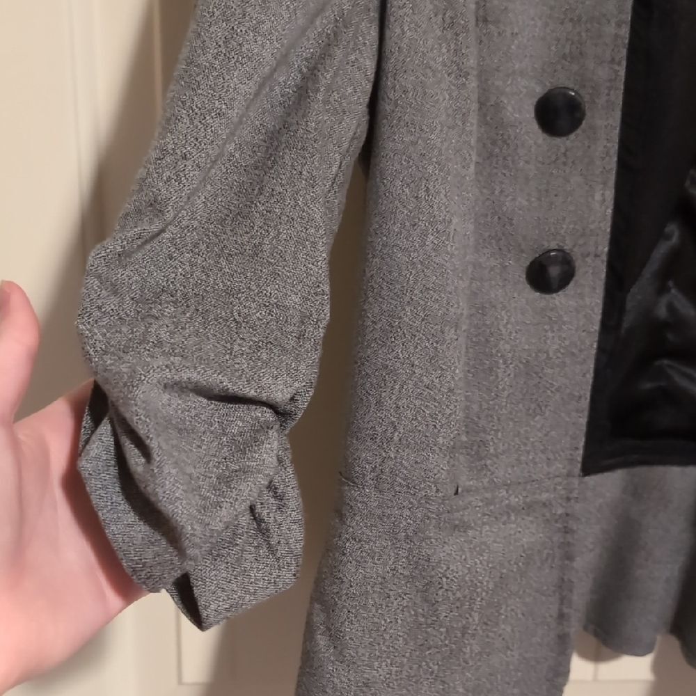 Stoosh Gray Women's Blazer With Black Accents - Picture 3 of 15